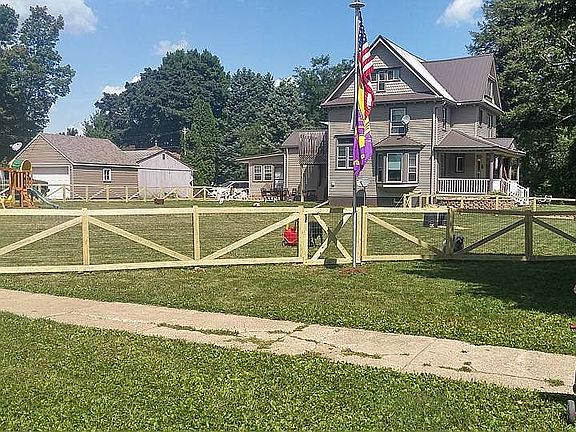 fenced-in yard