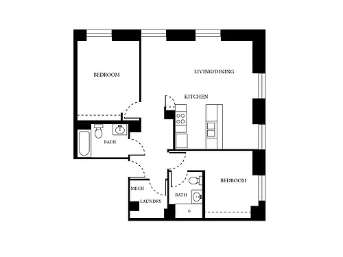 Floor plan 4th and Race Corner Suite