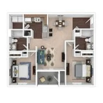 Floor plan 2 bed 2 bath