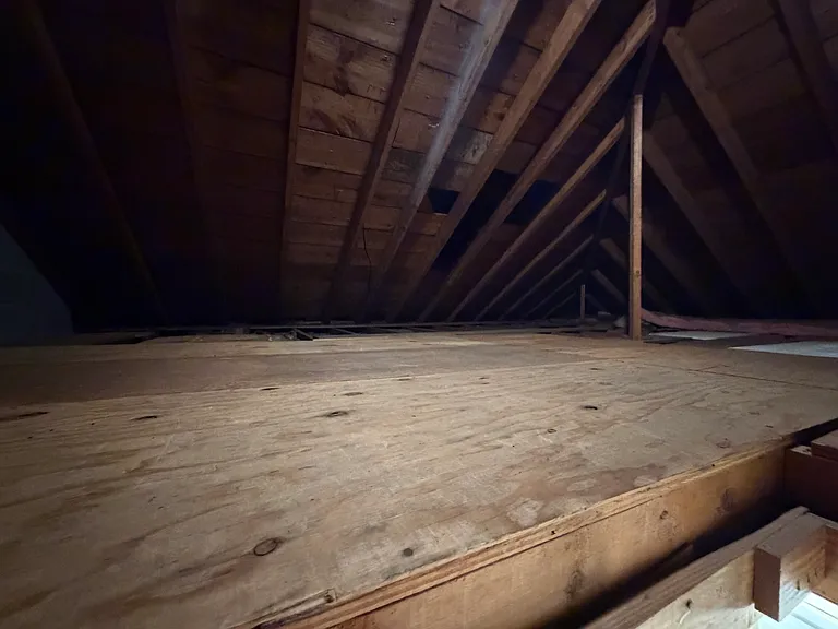 More attic storage space - it's simply huge! Can stand up in most of it! Attic stays dry with newer roof replaced in 2023.