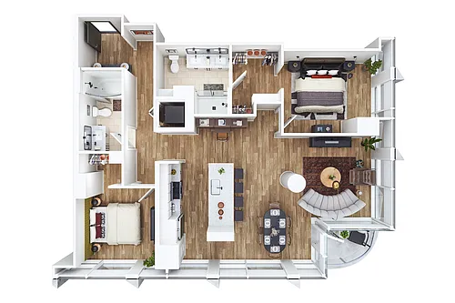 Floor plan Two Bed - H