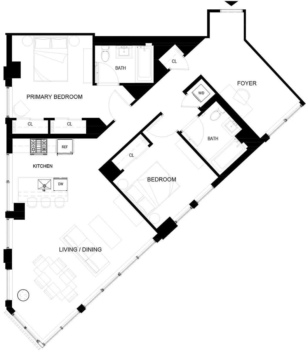 Floor plan 1102-PH2