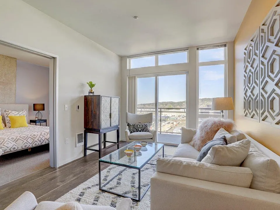 Sparc Apartments Model Living Room and Bedroom