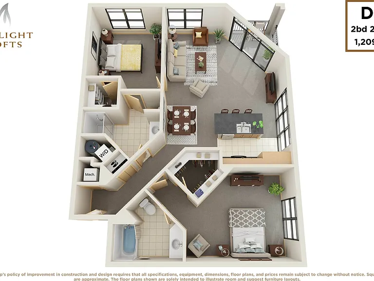 1 bedroom, 1 bath 1 bedroom, 1 bath