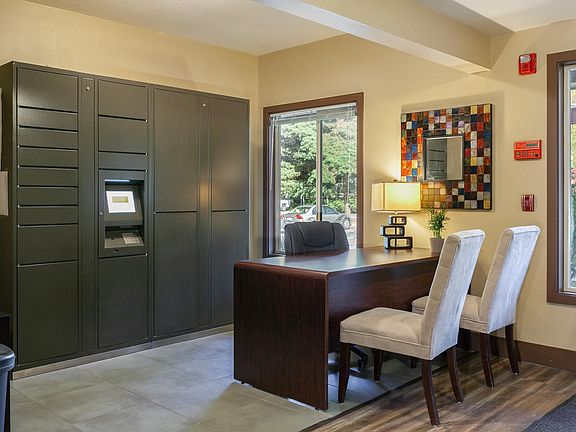 Lobby with ParcelPending Lockers