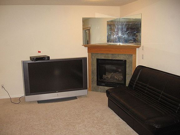 Living room with fireplace