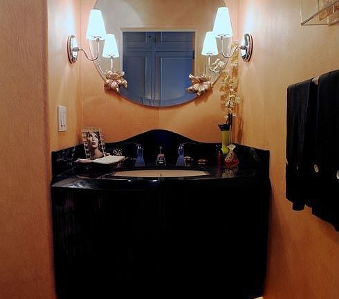 Hall powder room vanity