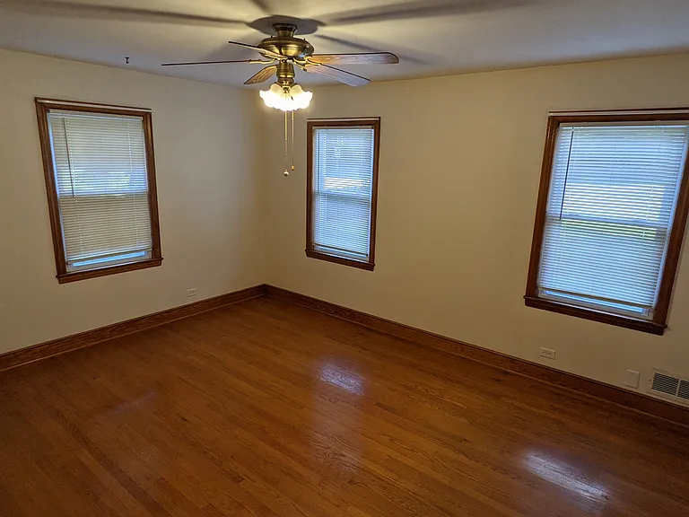 Master bedroom window view. Located on the main floor.