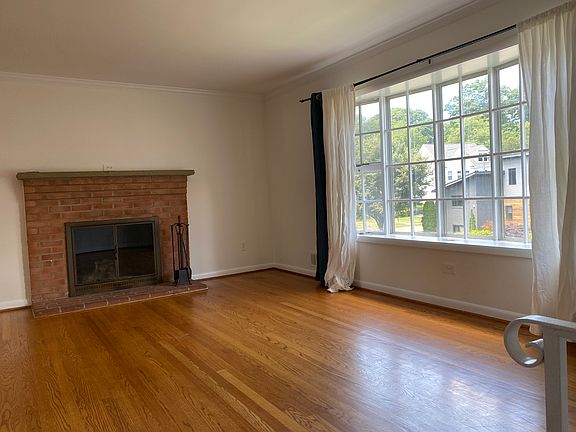 Living room with bay window