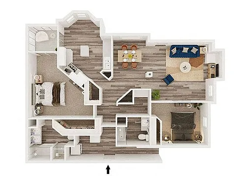 Floor plan B2G - attached 1 car garage