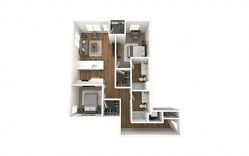 Floor plan 2-Bedroom E