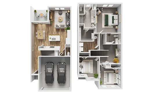 Floor plan 3 Bedrooms, 2.5 Bathrooms