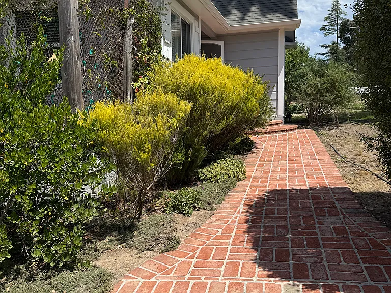 Brick entrance to house