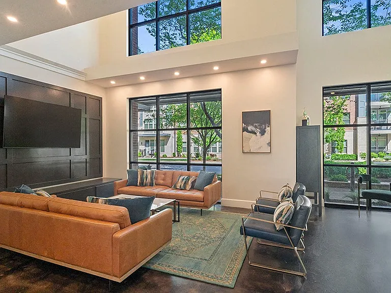 Relax in the clubroom's TV lounge