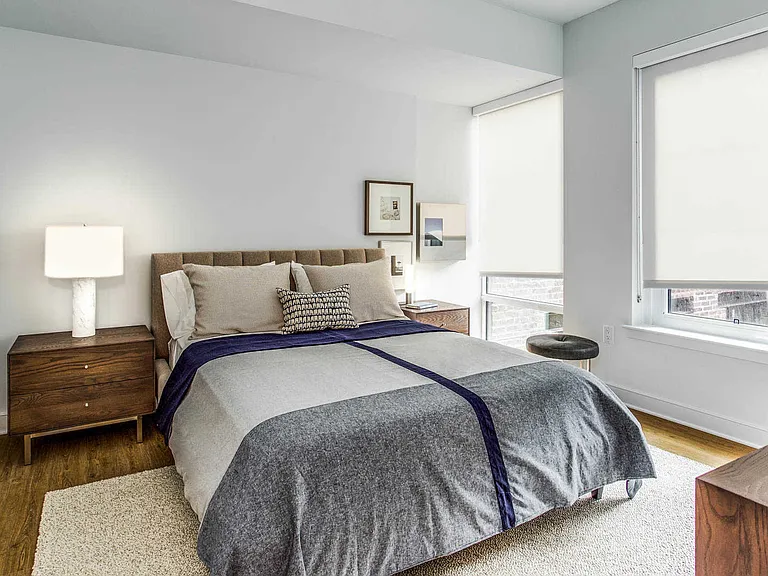 Bedroom with Hard Surface Flooring and Furnishings by Room & Board