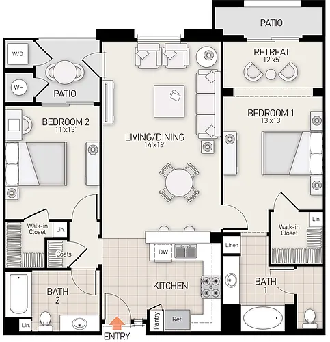 Floor plan Plan D