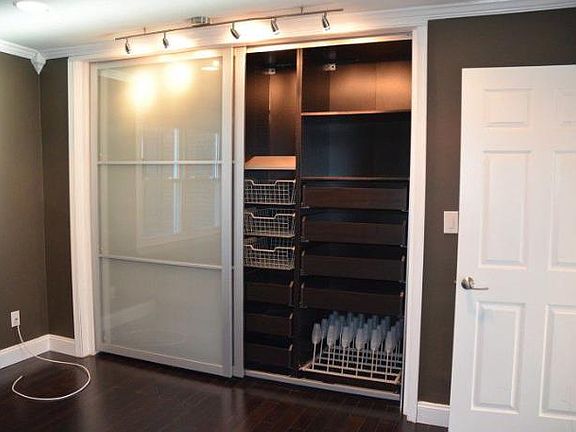 closet organizer in bedroom