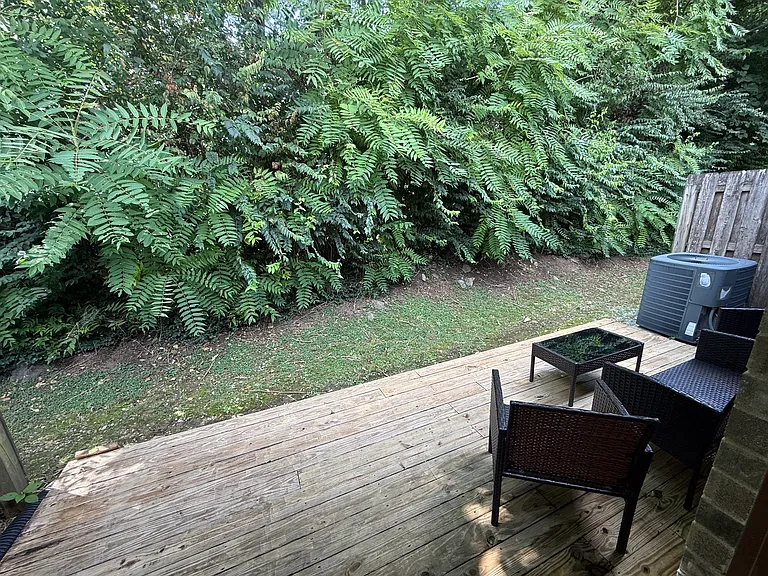 Patio with privacy fence