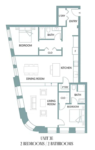 Floor plan 2-Bedroom