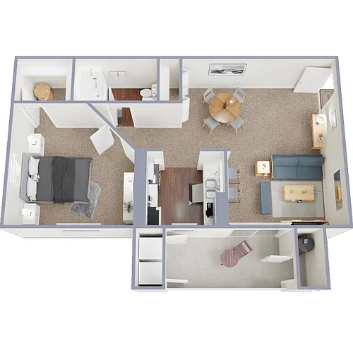 Floor plan 1 Bed 1 Bath