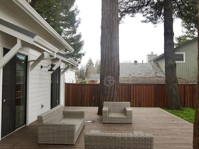 Back deck off master bedroom.