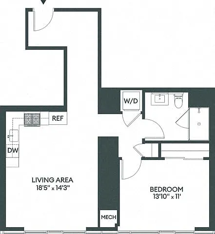 Floor plan 1E