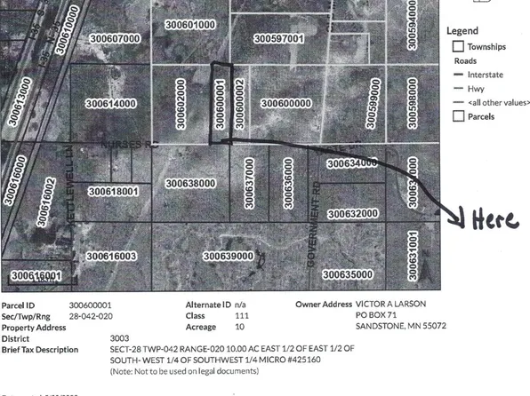 0 Nurses Rd, Sandstone, MN 55072