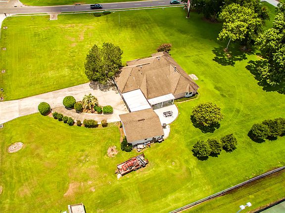 ariel view of back of home