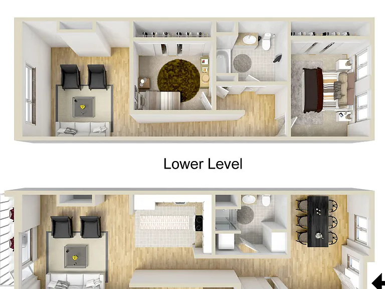 Townhome floor plan Museum Place