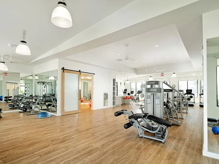 Fitness center with strength and cardio equipment