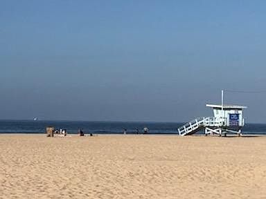 Santa Monica beach in front of house