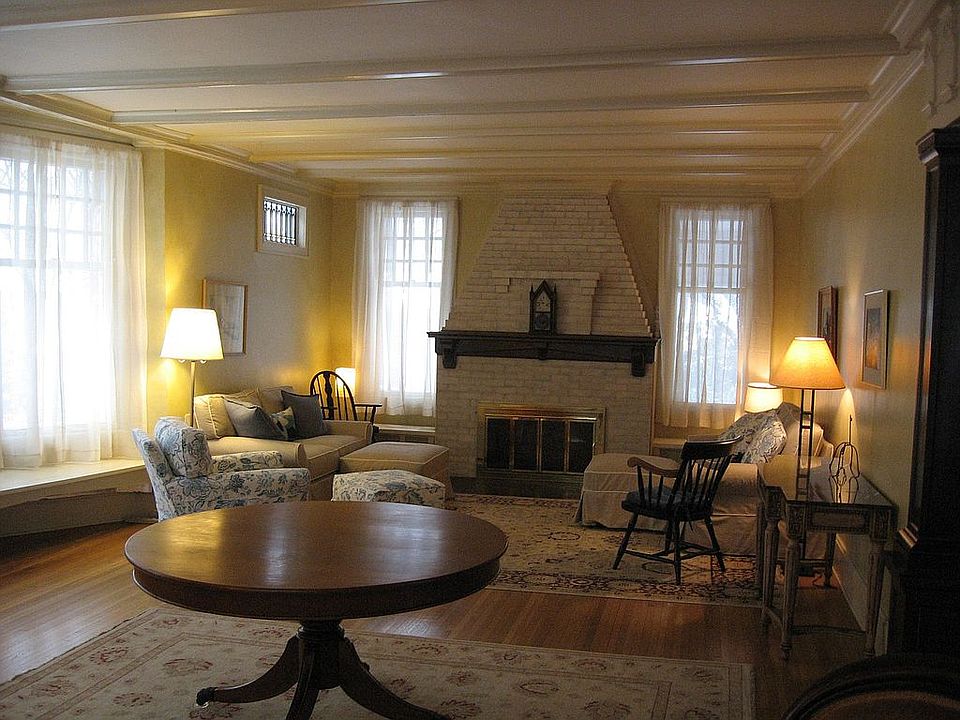 living room - fireplace end