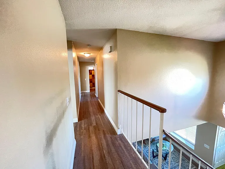View from top of stairs