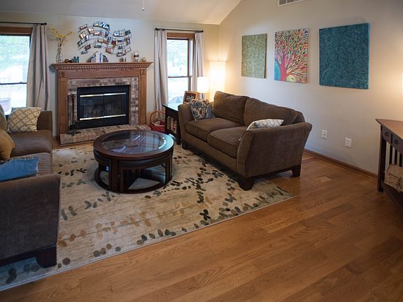 Wood-burning fireplace