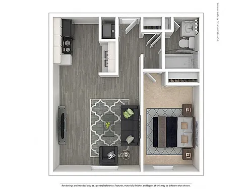 Floor plan 1x1 Reno
