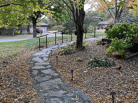 Bluestone path to patio