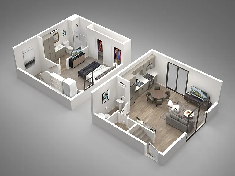 1C | 1 Bed | 1.5 Bath | 798 SqFt 1C | 1 Bed | 1.5 Bath | 798 SqFt