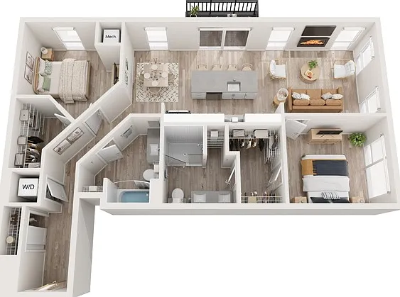 Plan C6 | 2 bedroom, 2 bathroom Plan C6 | 2 bedroom, 2 bathroom