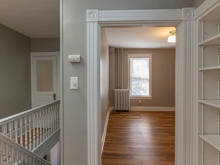 2nd floor hall, looking into living room.