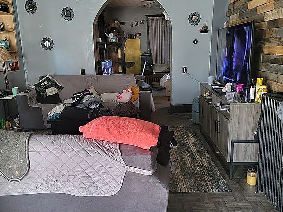 Living room to dining room view