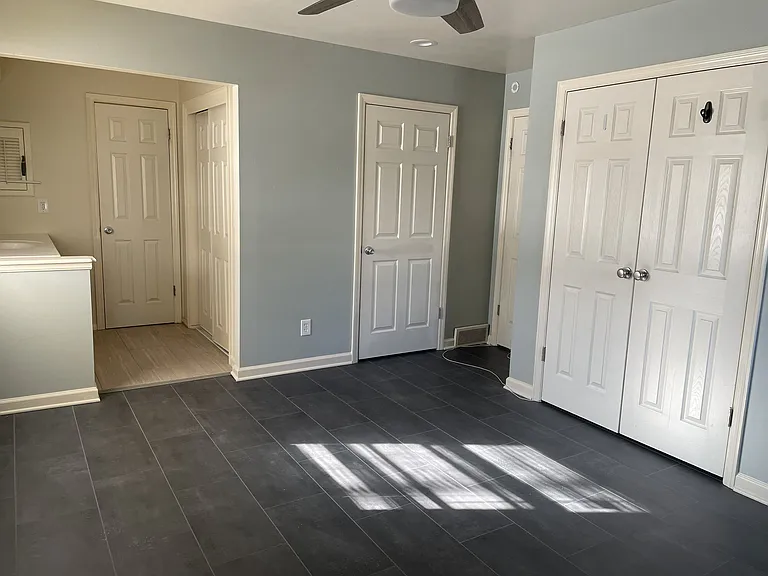 This photo shows the beautiful luxury vinyl flooring in Master Bedroom.