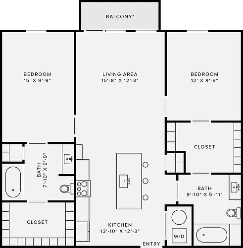 Floor plan 2B Style B