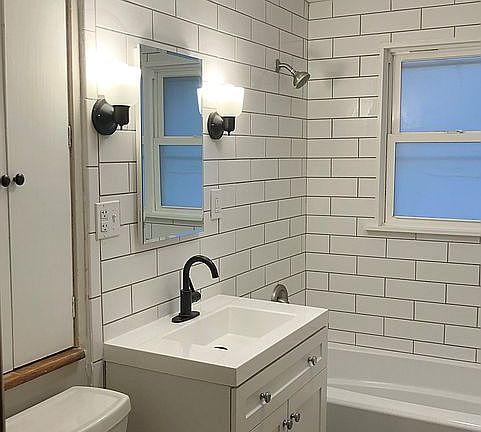 Newly remodeled bathroom.