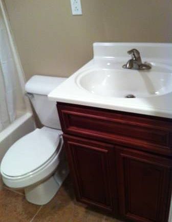Hall bath vanity