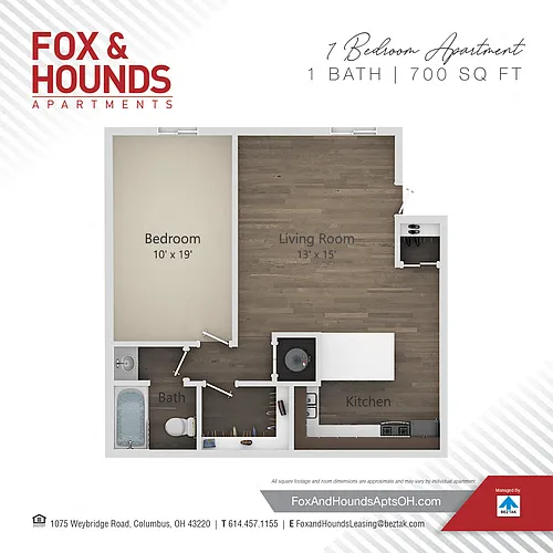 Floor plan 1 Bedroom