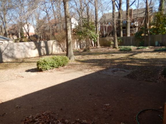 Fenced-Treed Backyard