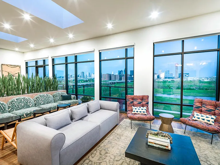 Skyline serenity awaits_soak up views of Downtown Dallas from our rooftop solarium and deck