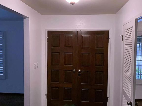 Entryway with double doors