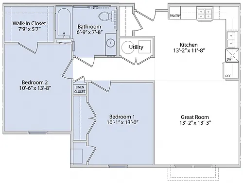 Floor plan Two Bedroom