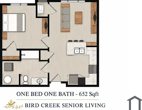 1 bed, 652 sqft, $830 — Photo 3